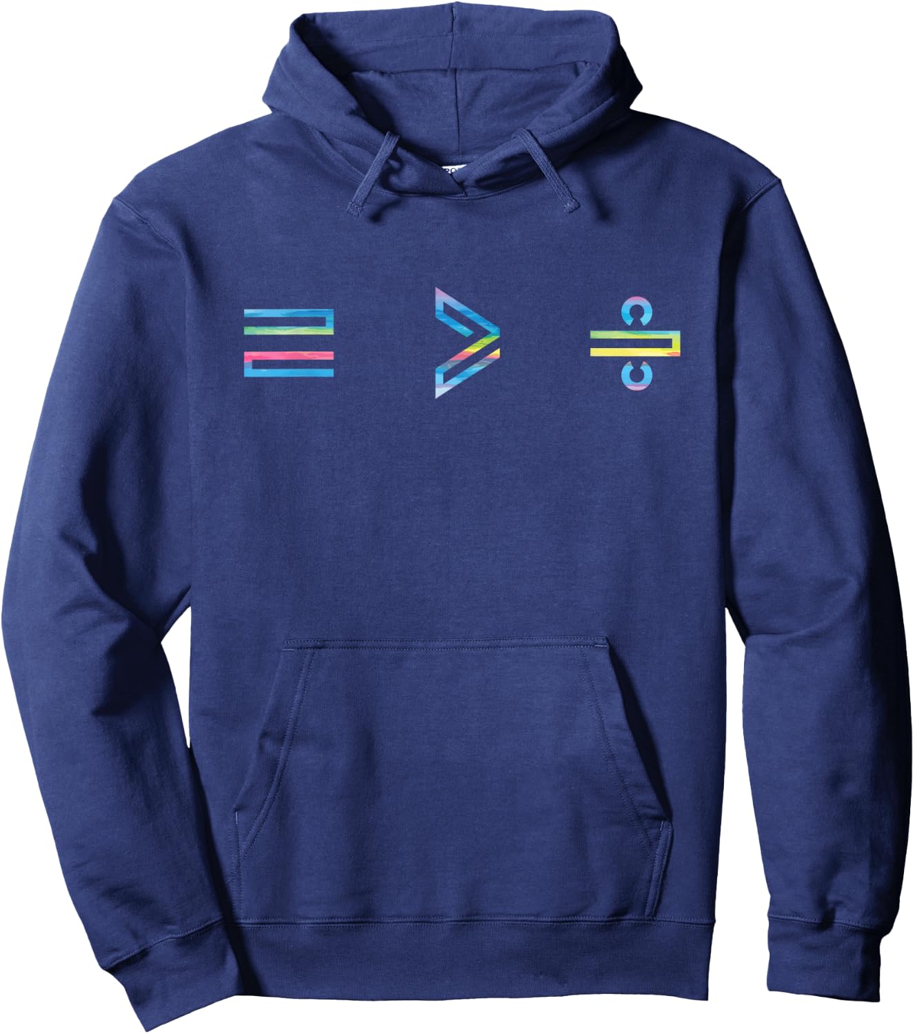 Equality is Greater Than Division Math Symbol Social Justice Hoodie - Hoodie | Navy
