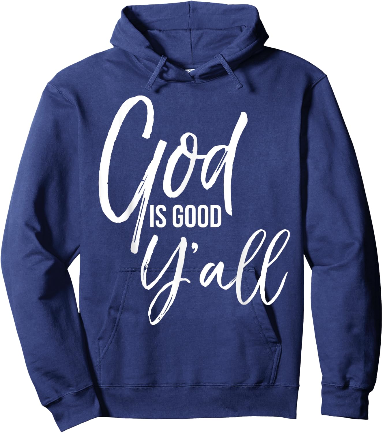 Cute Southern Christian Quote God is Good Y'all Hoodie - Hoodie | Navy