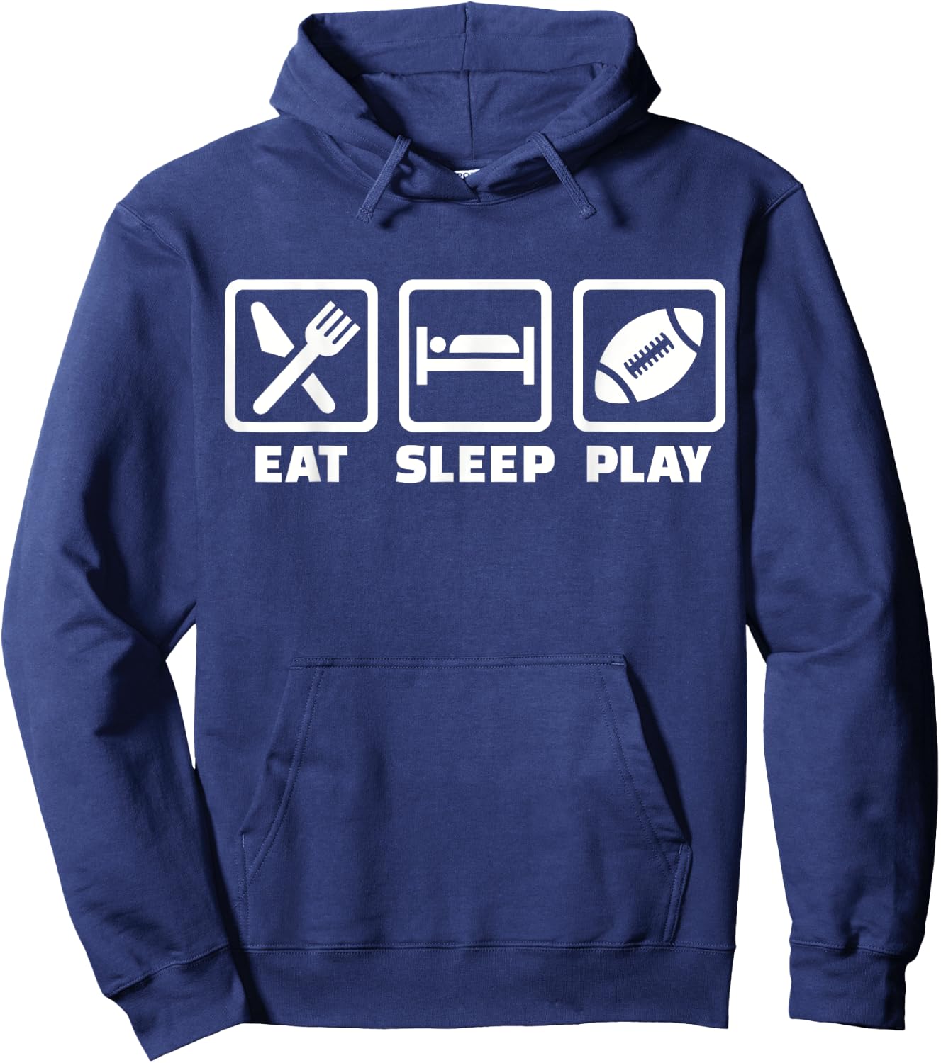 Eat sleep play Football Hoodie - Hoodie | Navy