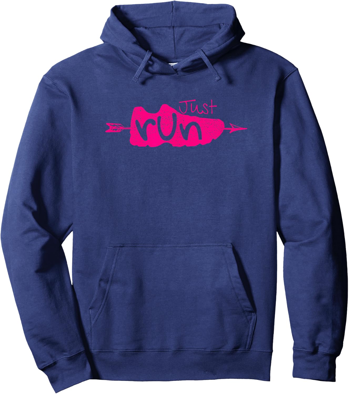 Girls XC Runner Cross Country CC Just Run Distance Running Hoodie - Hoodie | Navy