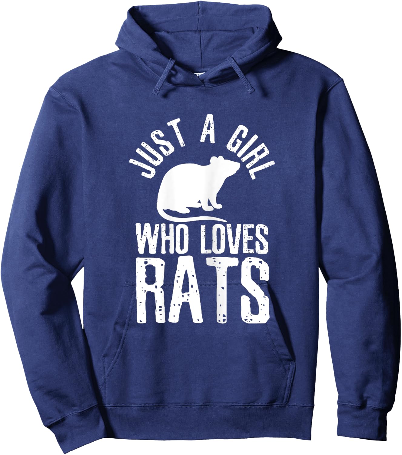 Just A Girl Who Loves Rats Funny Cute Pet Animal Gift Hoodie - Hoodie | Navy