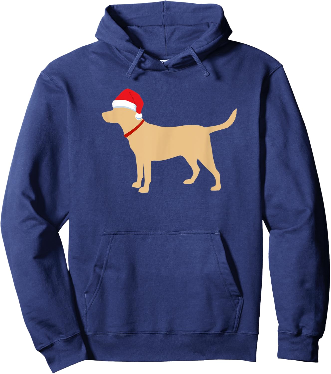 Yellow Lab Santa Hat Cute Labrador Christmas Gift Hoodie - Hoodie | Navy