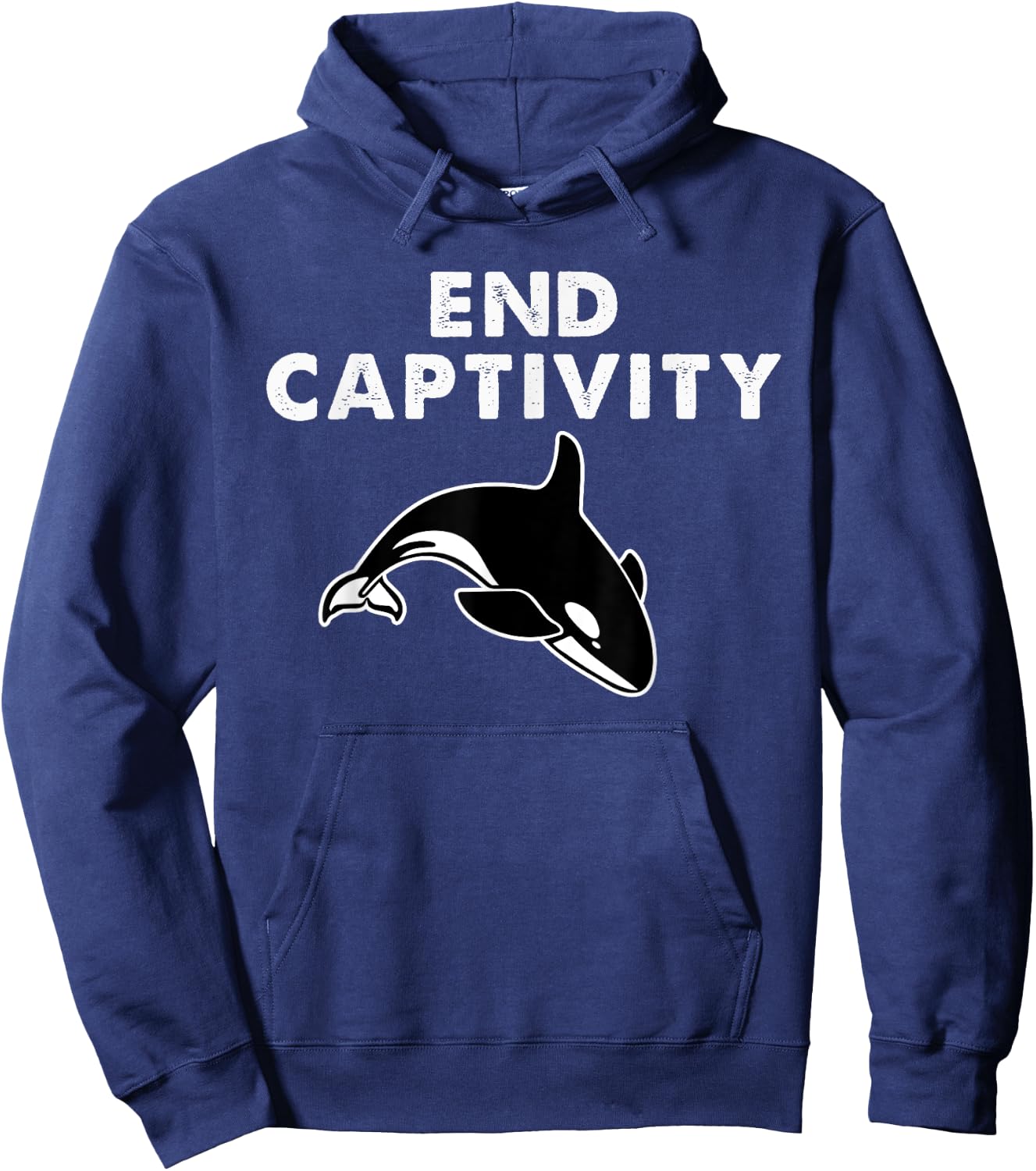 End Captivity Orca Whale Animal Rights Hoodie - Hoodie | Navy