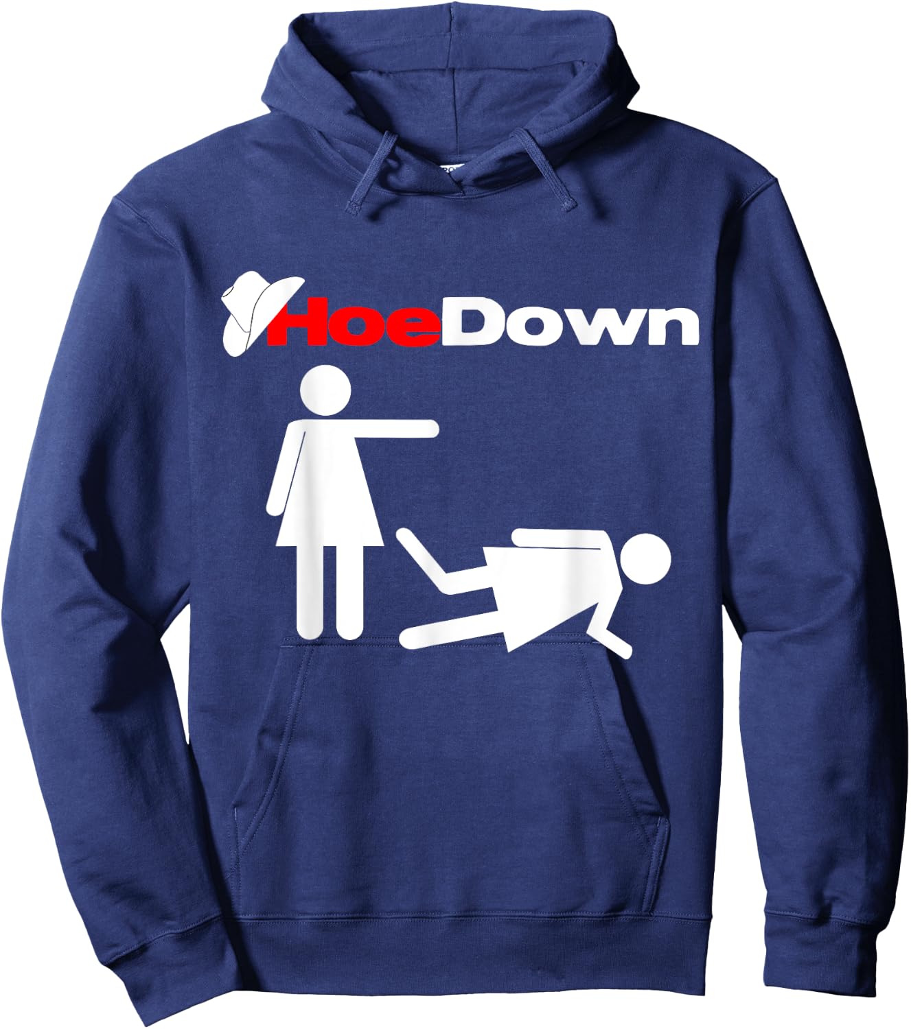 Funny Country Shirt: Hoe Down Hoodie - Hoodie | Navy