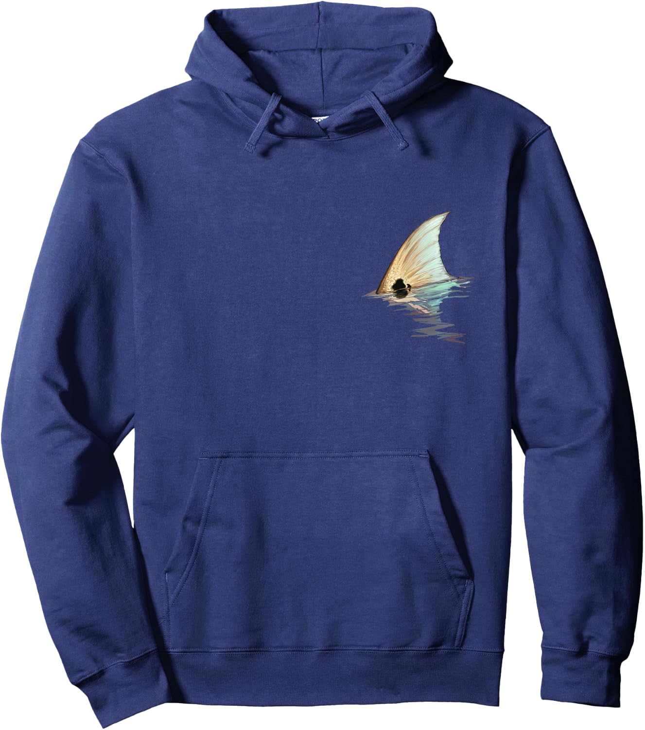 Tailing Redfish | Redfish Tail | Red Drum Fish Shirt Hoodie - Hoodie | Navy