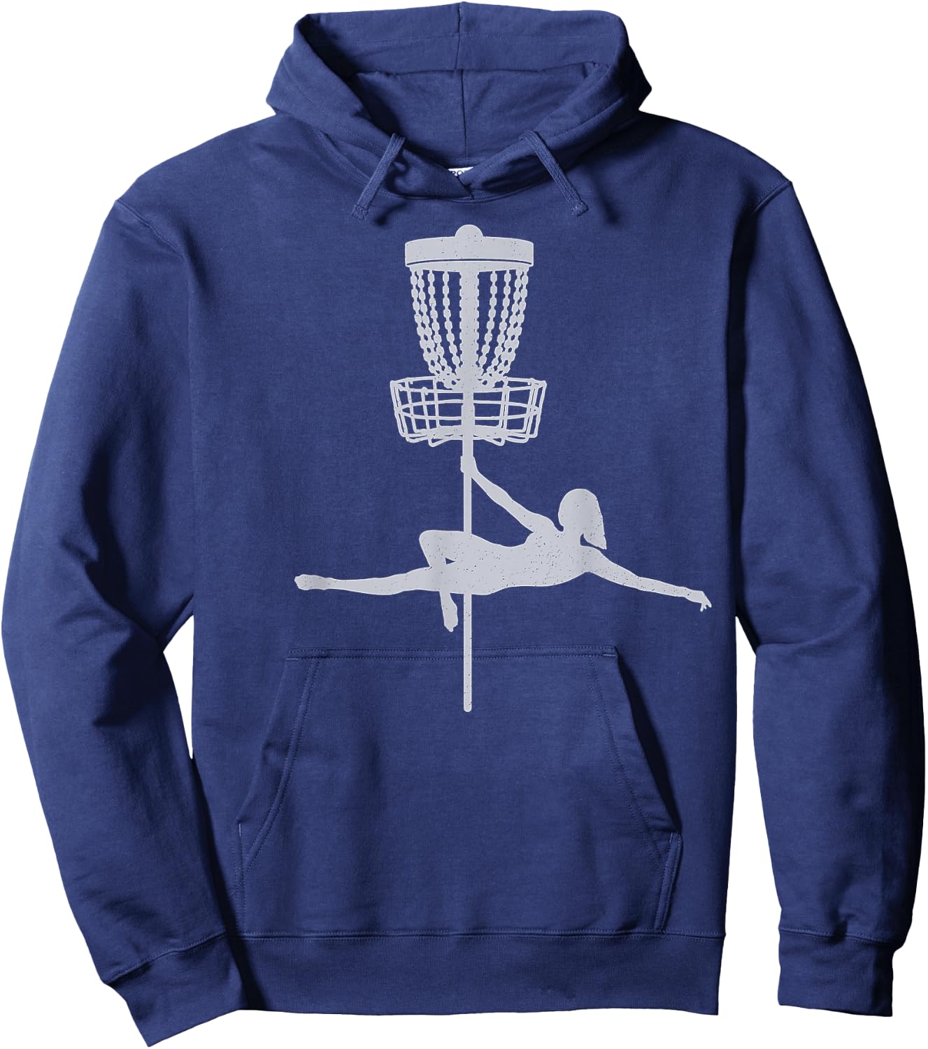 Disc Golfer Pole Dancer Shirt Funny Vintage Disc Golfing Hoodie - Hoodie | Navy