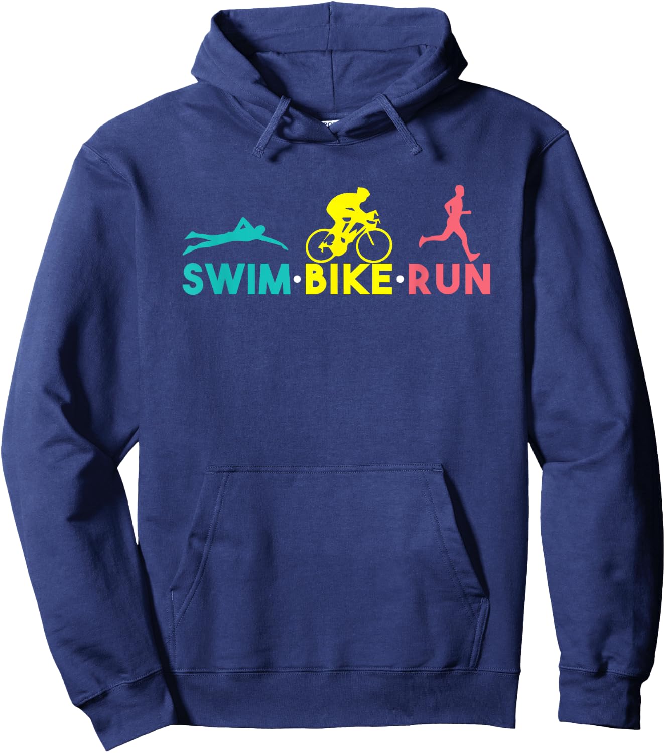 Swim Bike Run Sport Runner Cyclist Swimmer Triathlon gift Hoodie - Hoodie | Navy