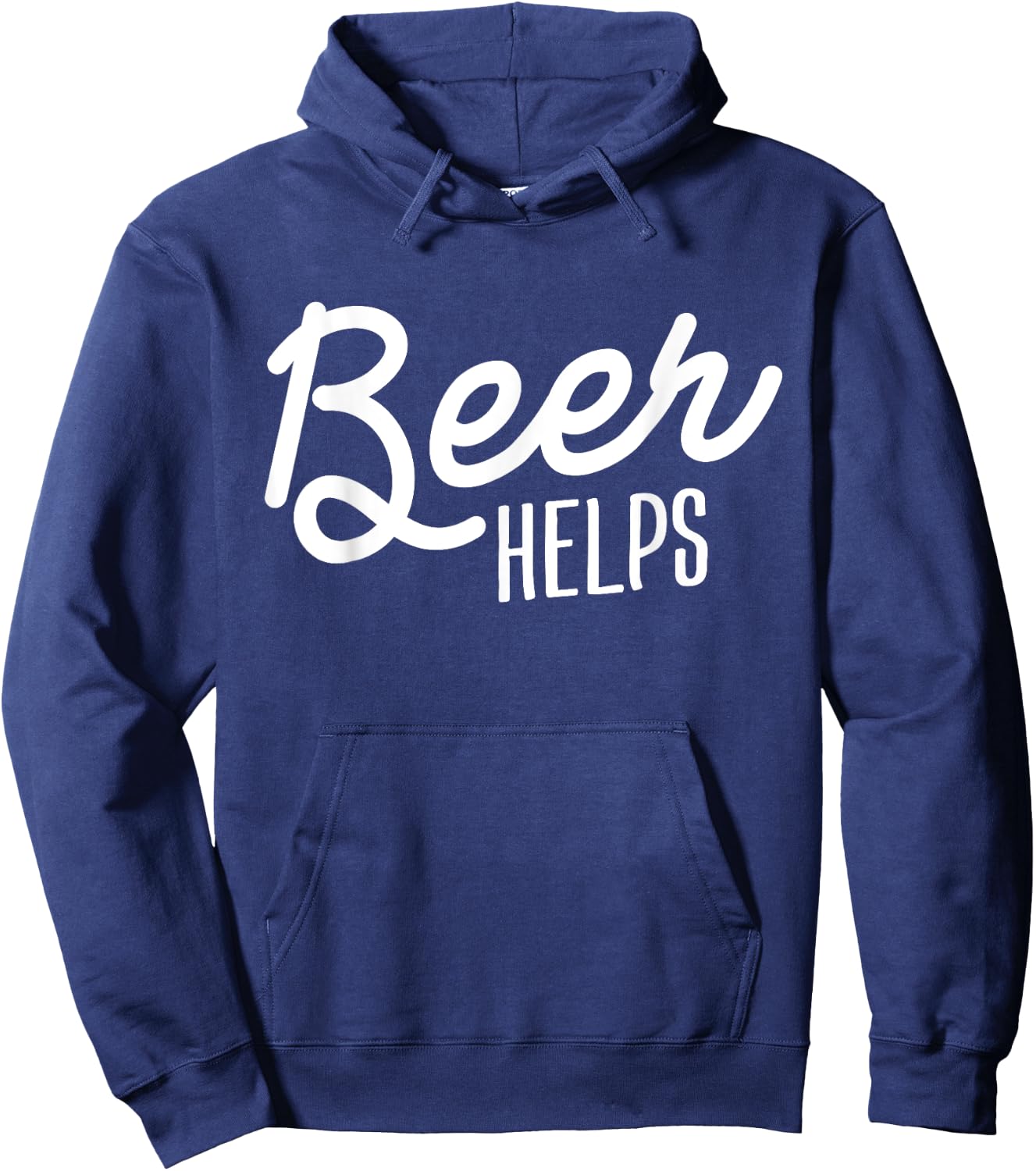 Beer Helps Love To Drink Alcohol Joke Gift Drinking Funny Hoodie - Hoodie | Navy