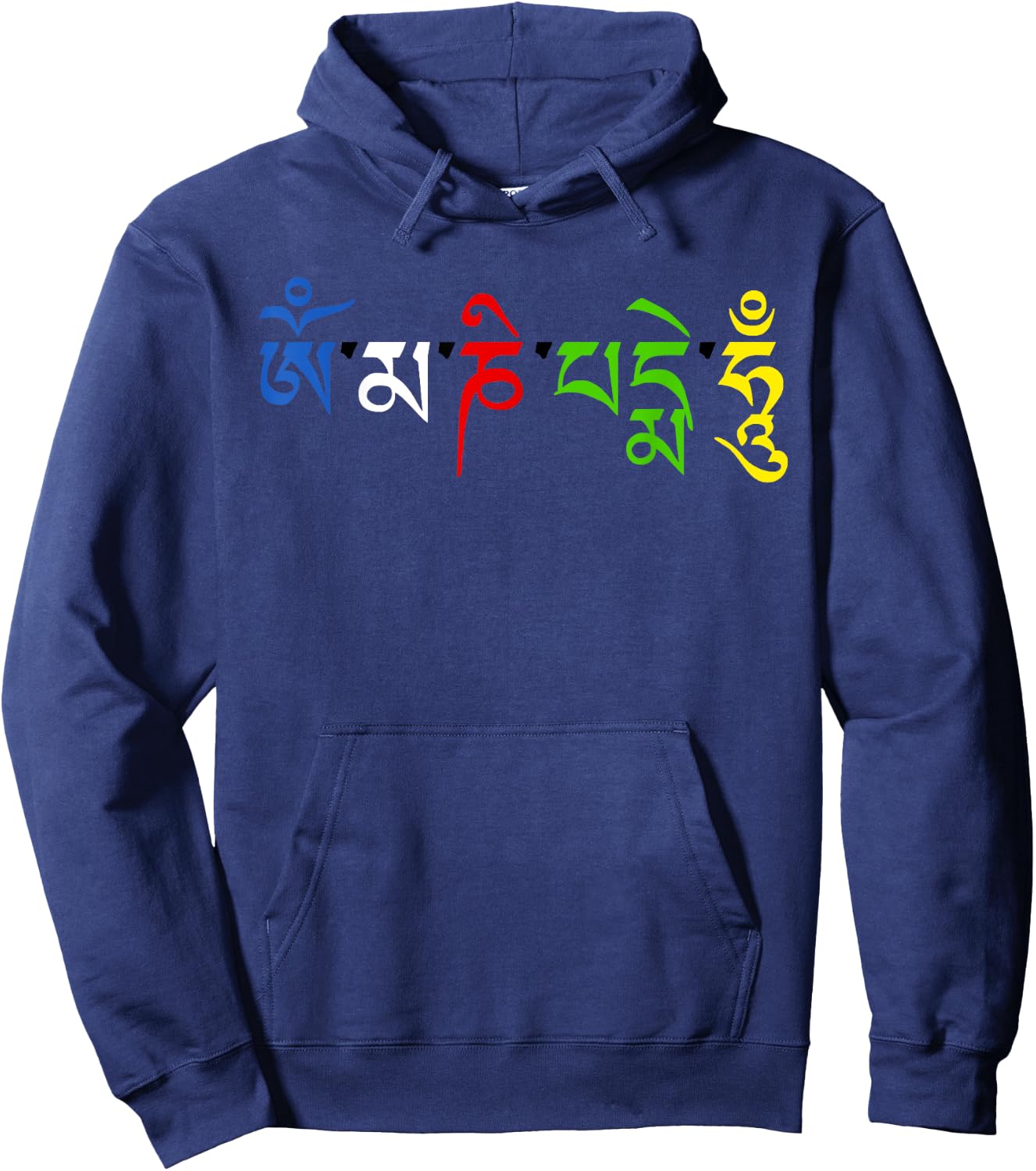 Tibetan - Om Mani Padme Hum - elements colored Hoodie - Hoodie | Navy