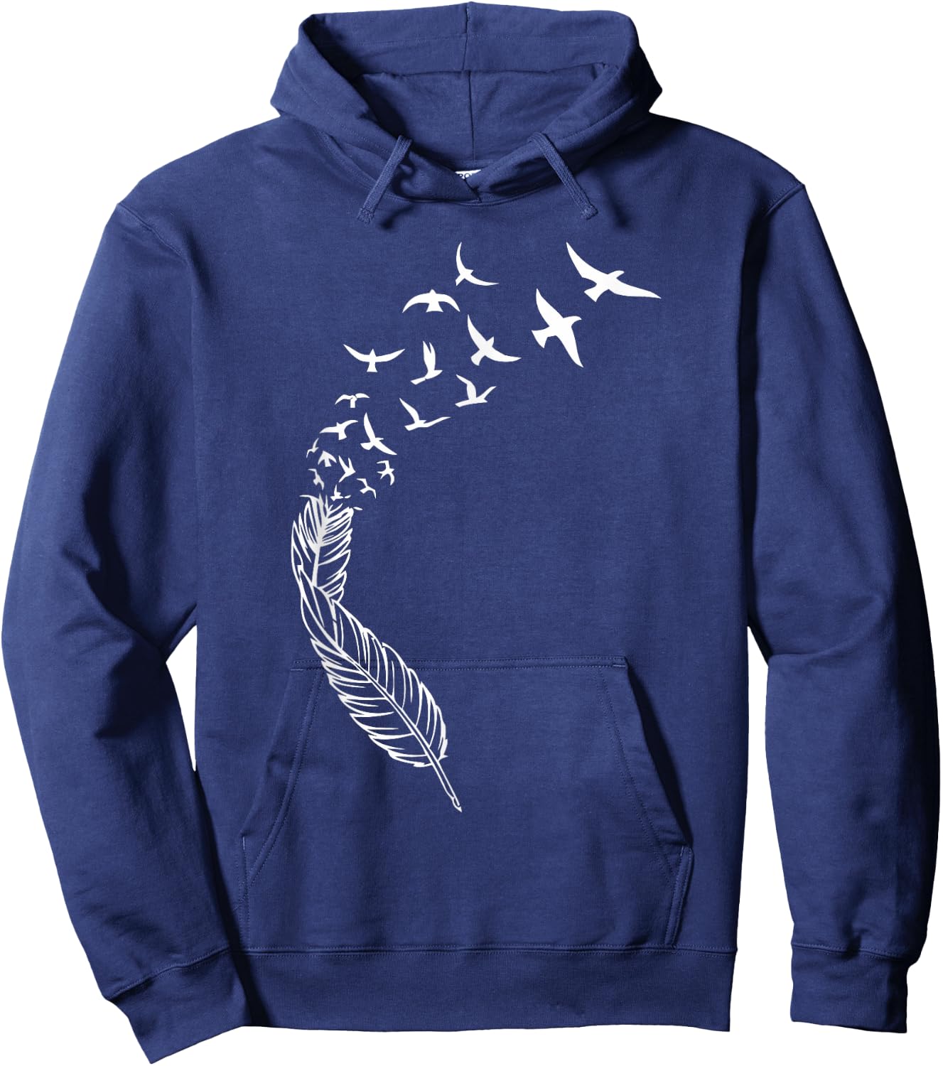 Feather Flying Birds Cool Street Style Positivity Casual Hoodie - Hoodie | Navy