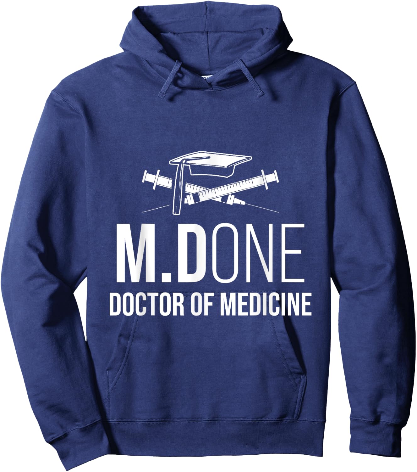 Med School M.Done MD Medical Doctor Degree Graduation Hoodie - Hoodie | Navy