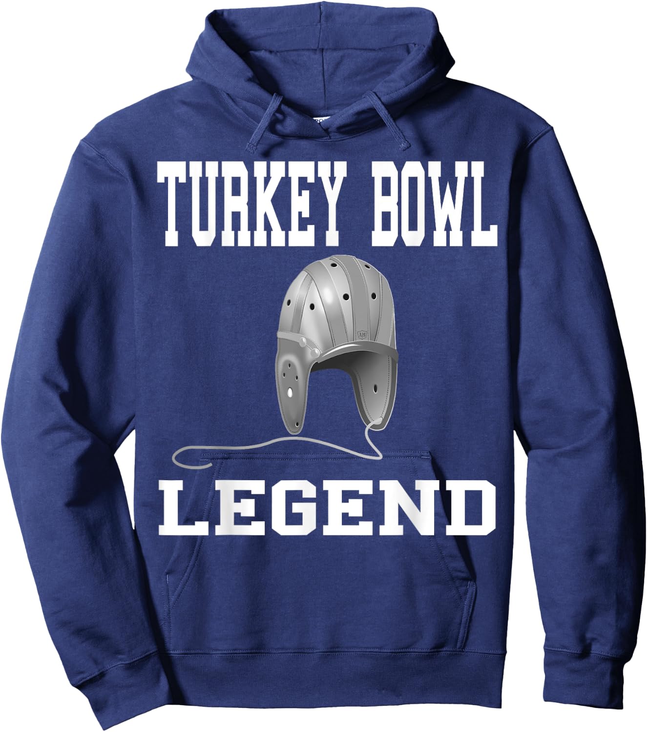 Thanksgiving Turkey Bowl Vintage Football Helmet Hoodie - Hoodie | Navy