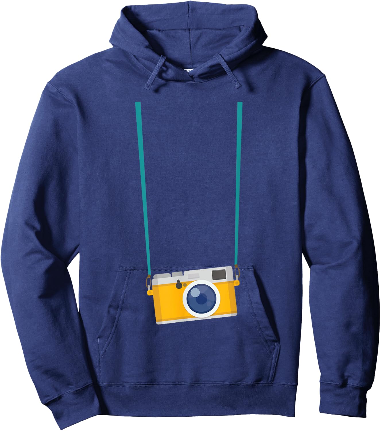 Fake Tourist Camera Graphic - Holiday Vacation Photographer Hoodie - Hoodie | Navy