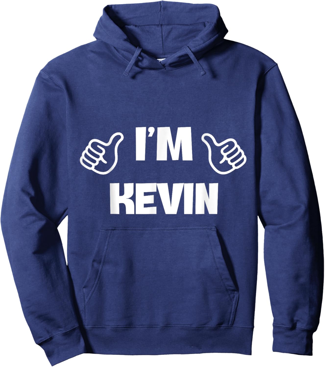 First Name Kevin Valentines Day Design for Couples Hoodie - Hoodie | Navy