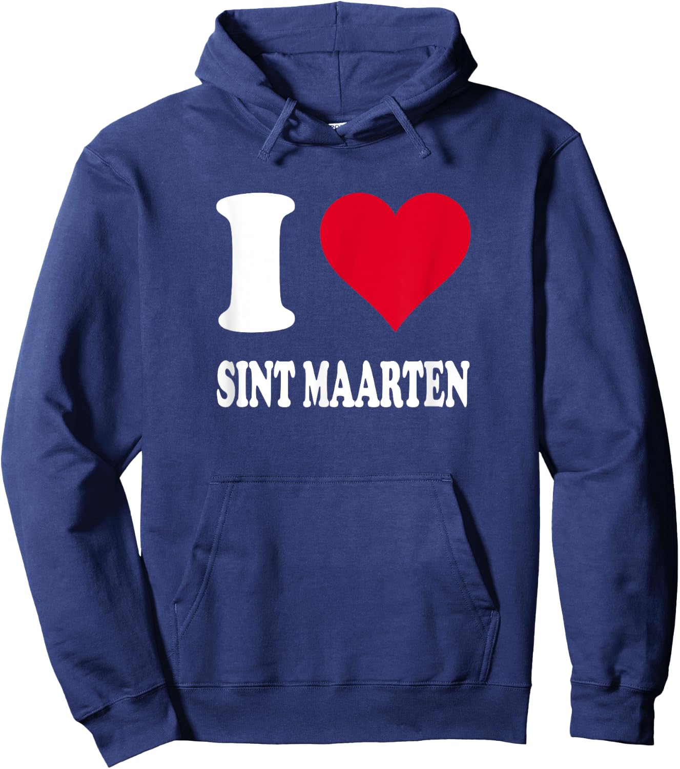 Red Heart I Love Sint Maarten Hoodie - Hoodie | Navy