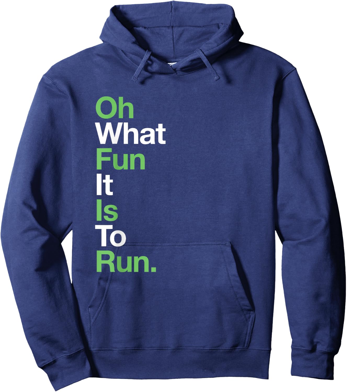Funny Christmas Running - Oh What Fun It Is To Run Hoodie - Hoodie | Navy
