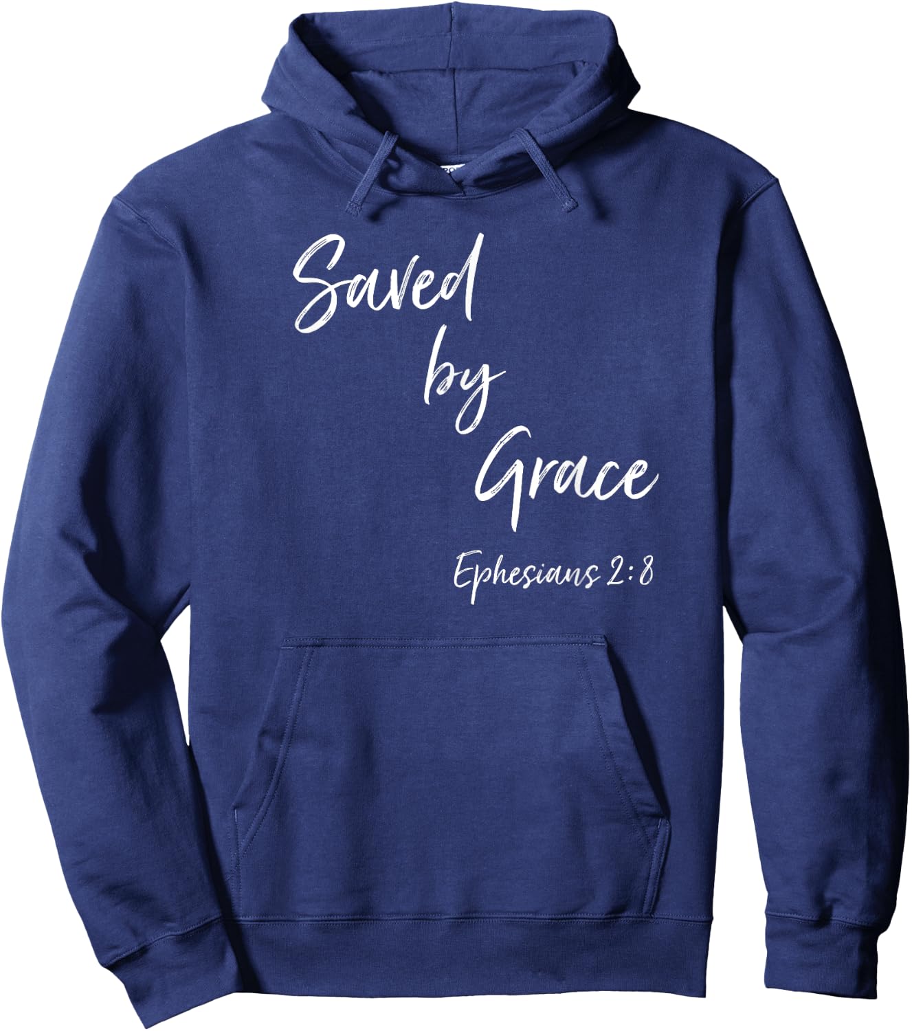 Saved By Grace Ephesians Scripture Christian Bible Verse Hoodie - Hoodie | Navy