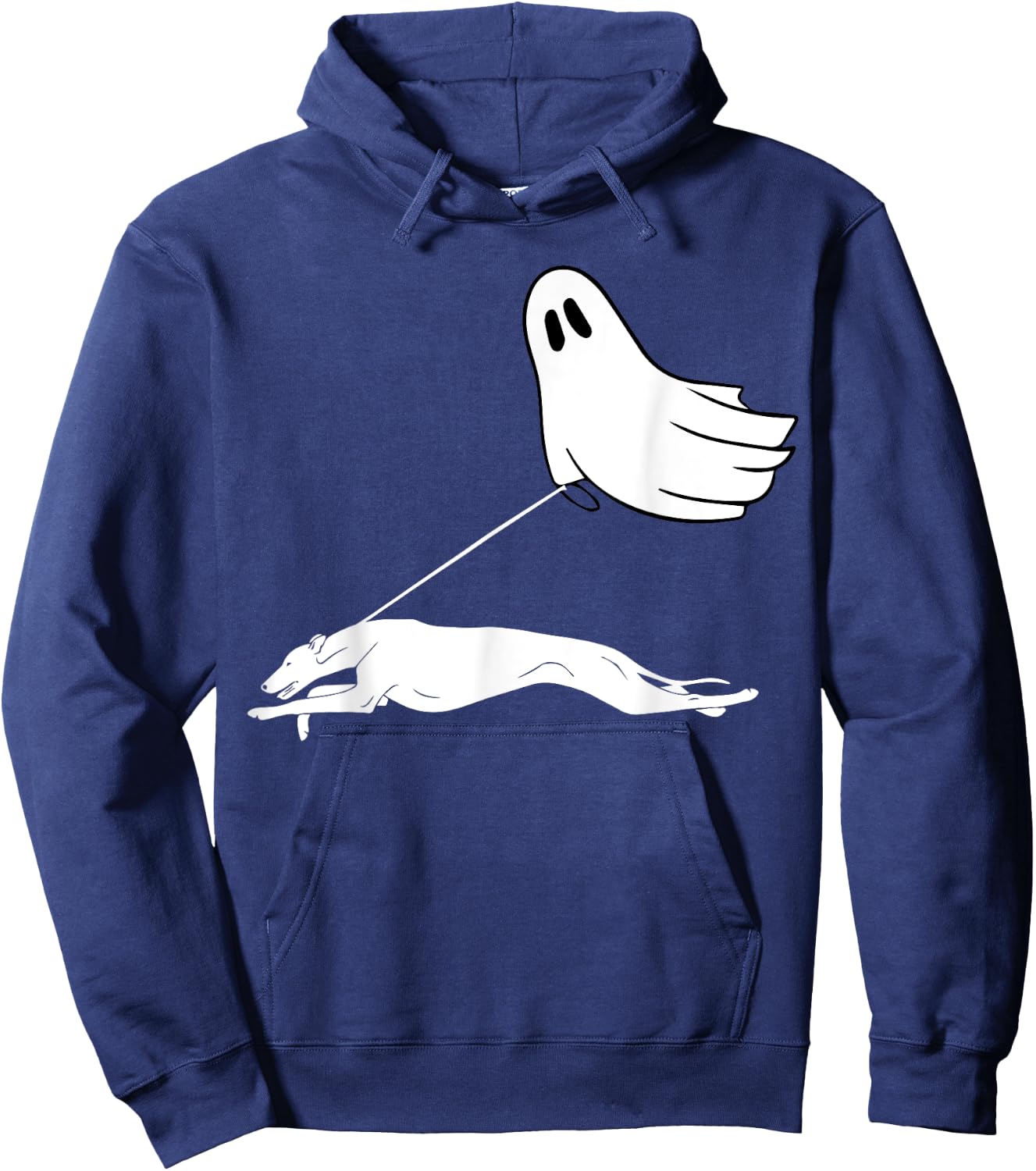 Ghost Greyhound Halloween Hoodie - Hoodie | Navy