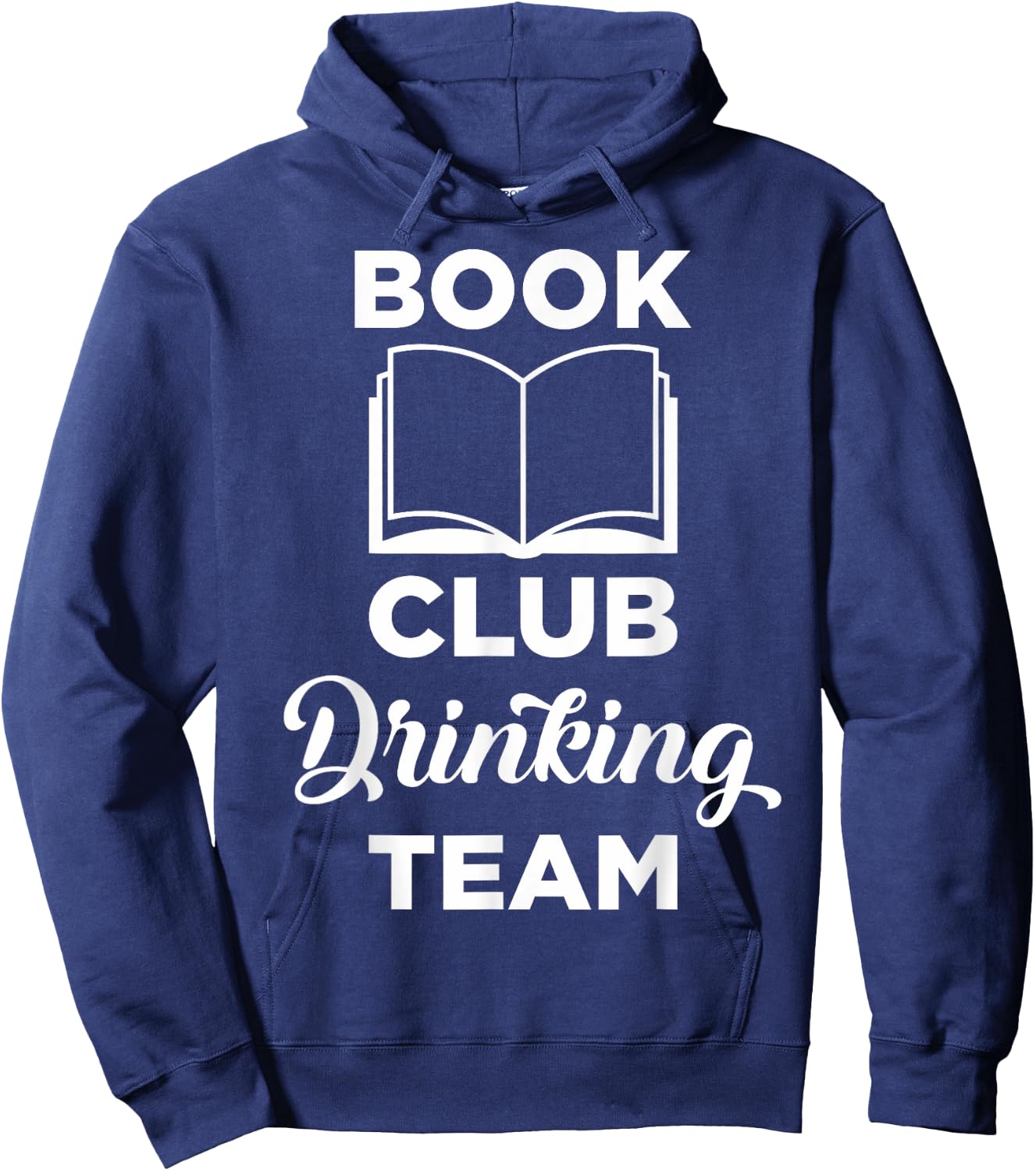 Book Club Drinking Team Gift Reading and Wine Lovers Hoodie - Hoodie | Navy