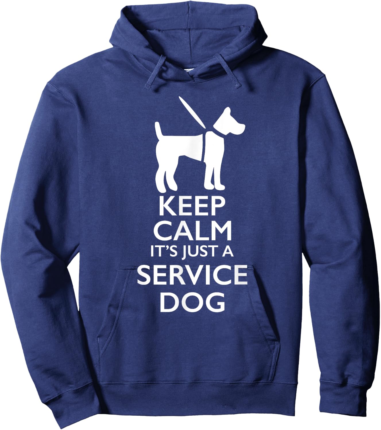Keep Calm It's Just A Service Dog Men Women Girls Kids Hoodie - Hoodie | Navy