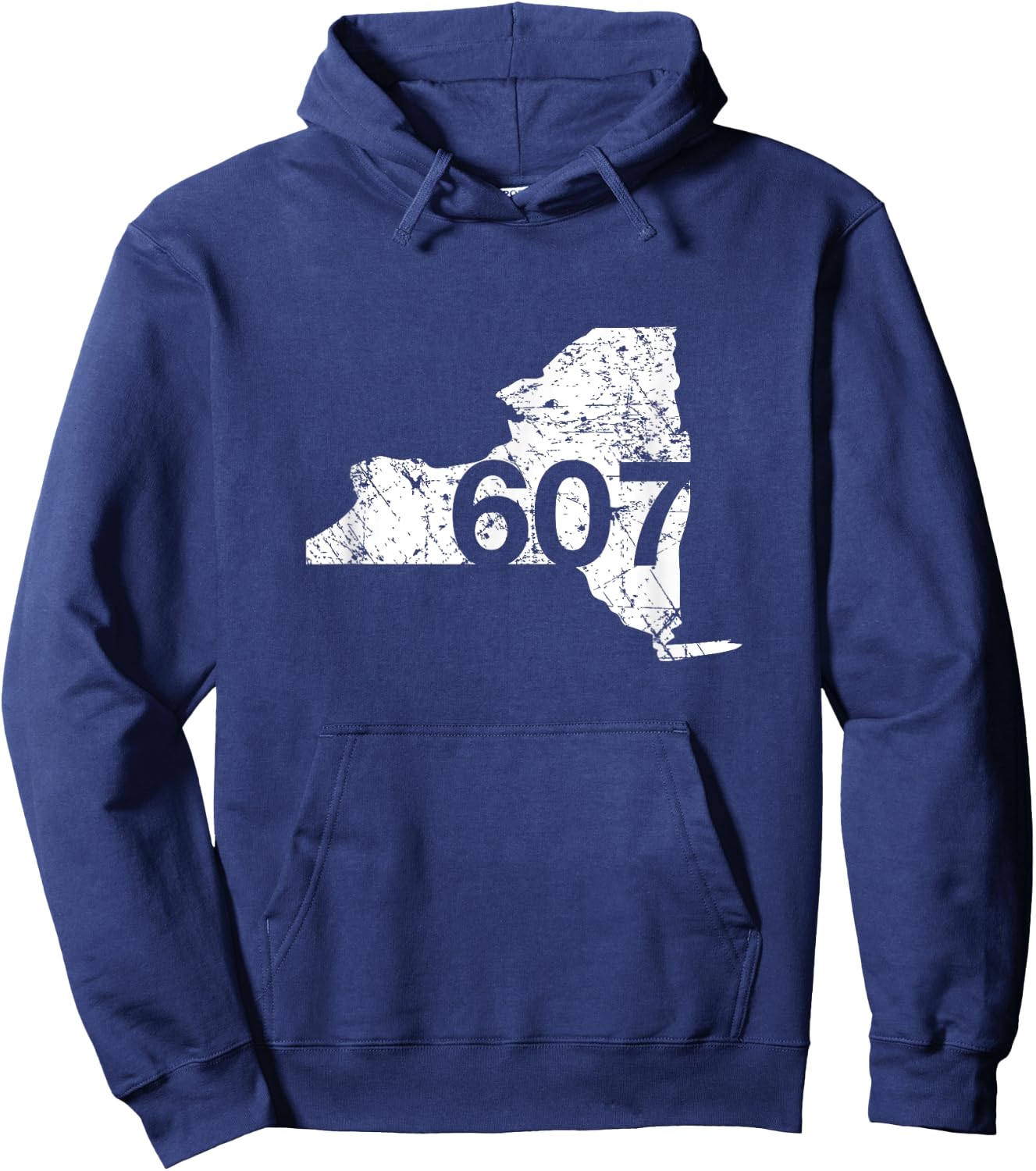Ithaca Area Code 607 Shirt, New York Souvenir Gift Hoodie - Hoodie | Navy