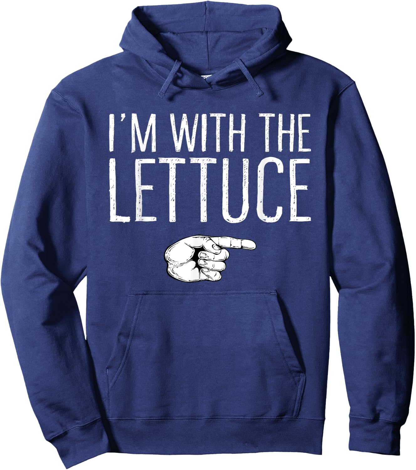 I'm With The Lettuce Matching Costume Lazy Halloween Party Hoodie - Hoodie | Navy