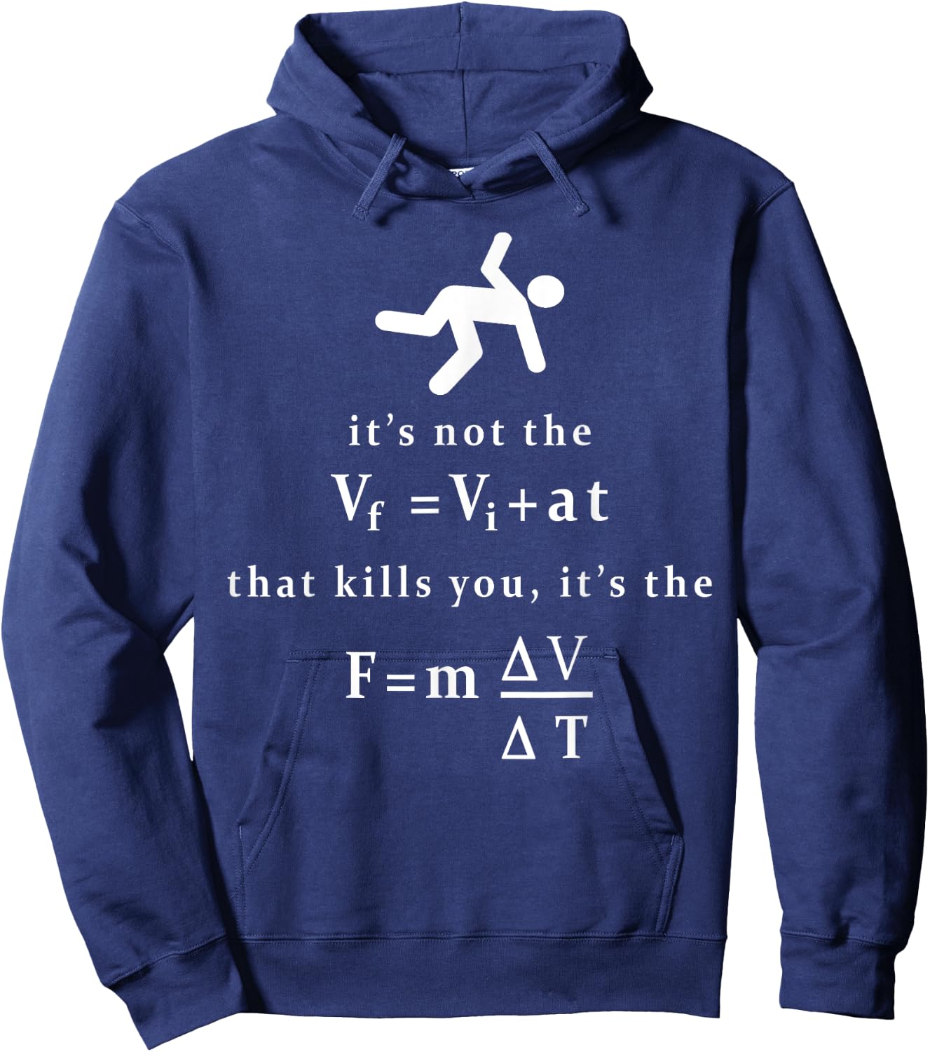 "It's not the fall that kills you, it's the landing." Hoodie - Hoodie | Navy