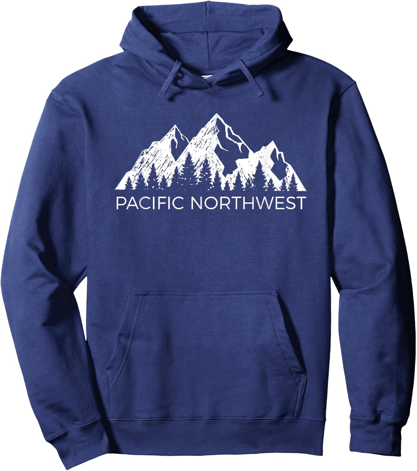 Pacific Northwest Shirt | Cool Mountain PNW Men Women Hoodie - Hoodie | Navy