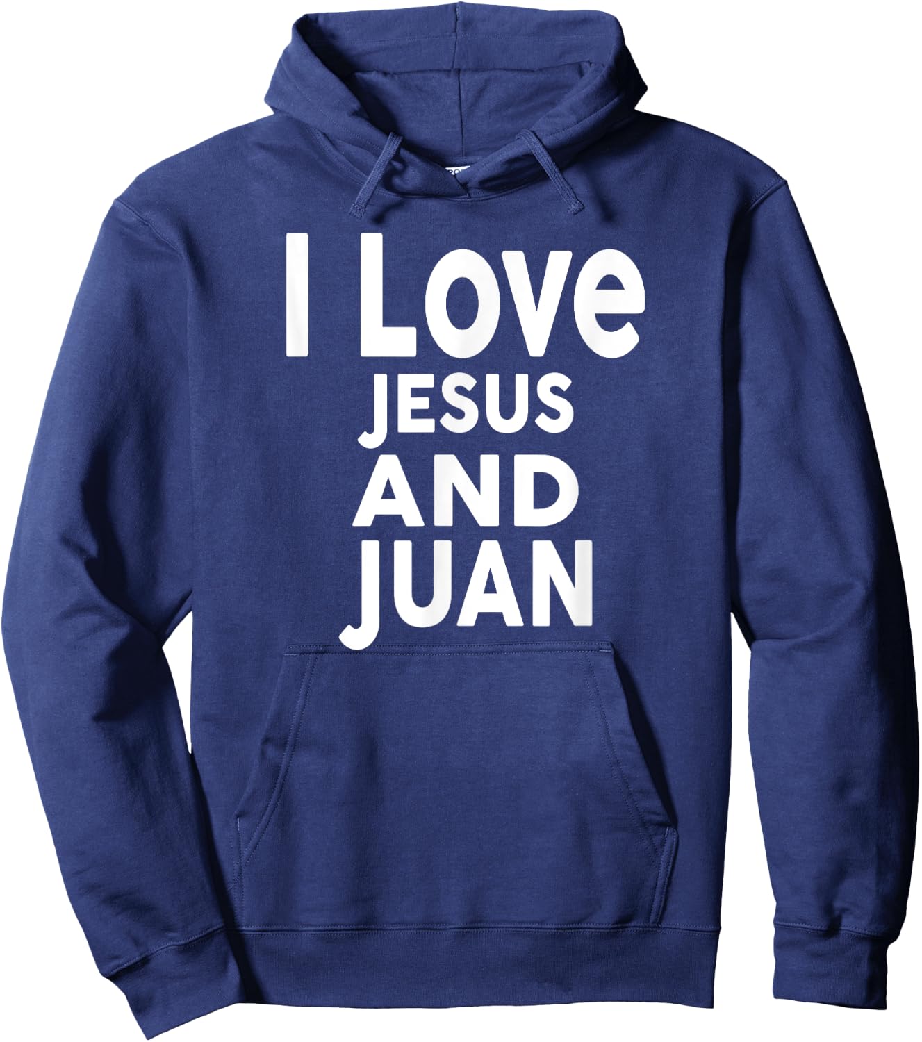 I Love Jesus and JUAN Name Hoodie - Hoodie | Navy