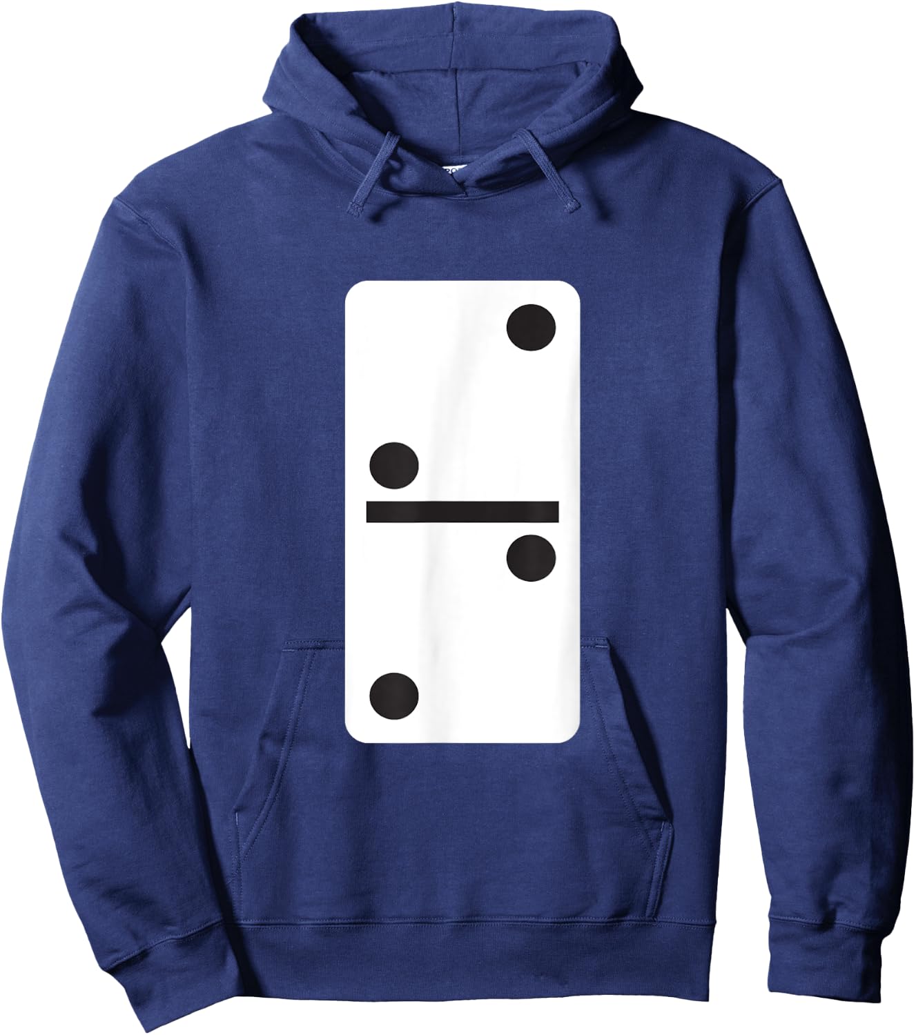 Double Two Dominoes Halloween Costume Domino Game Hoodie - Hoodie | Navy