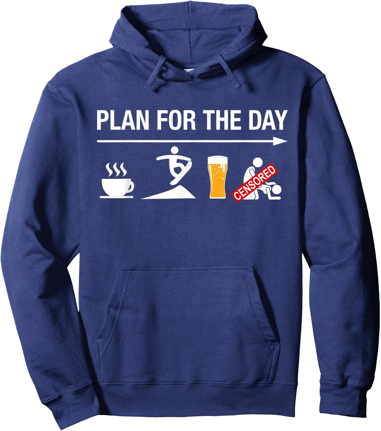 Coffee Ride Snowboard Beer Funny Snowboarding Snowboarder Hoodie - Hoodie | Navy