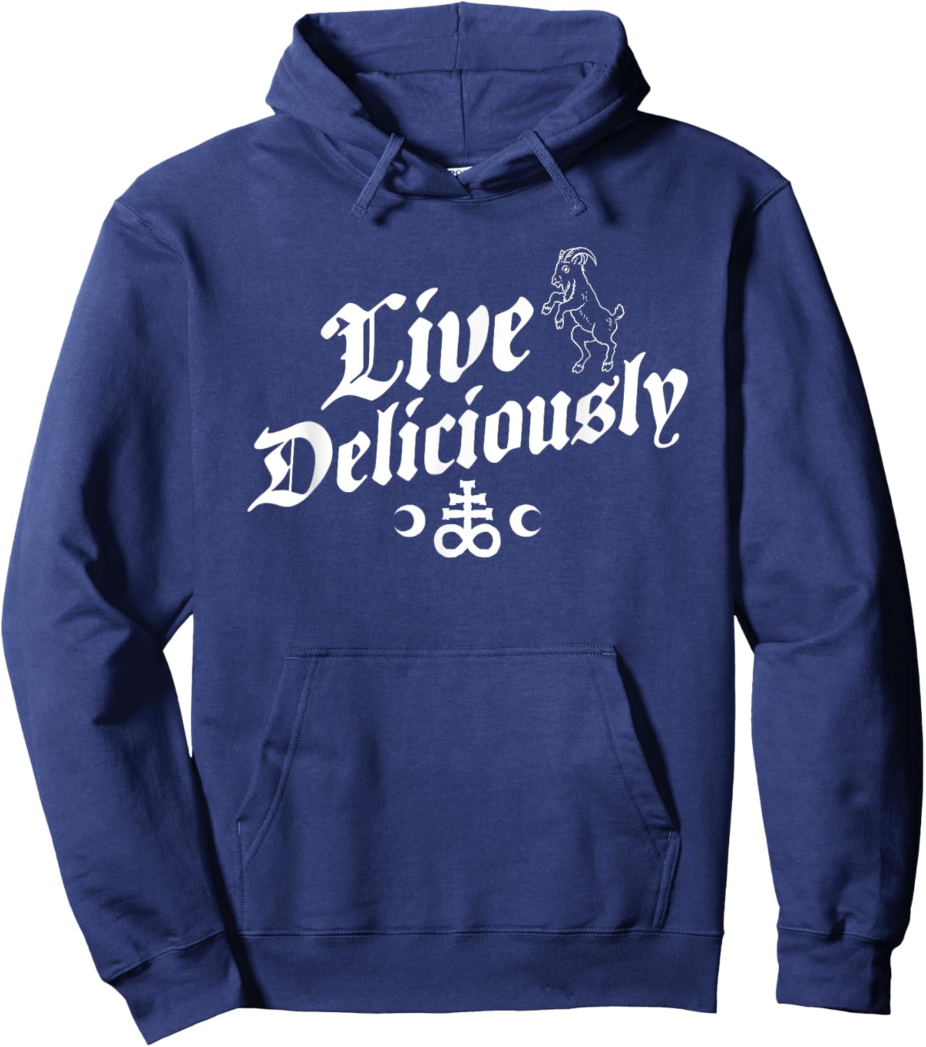 Live Deliciously - Witchcraft Occult Hoodie - Hoodie | Navy
