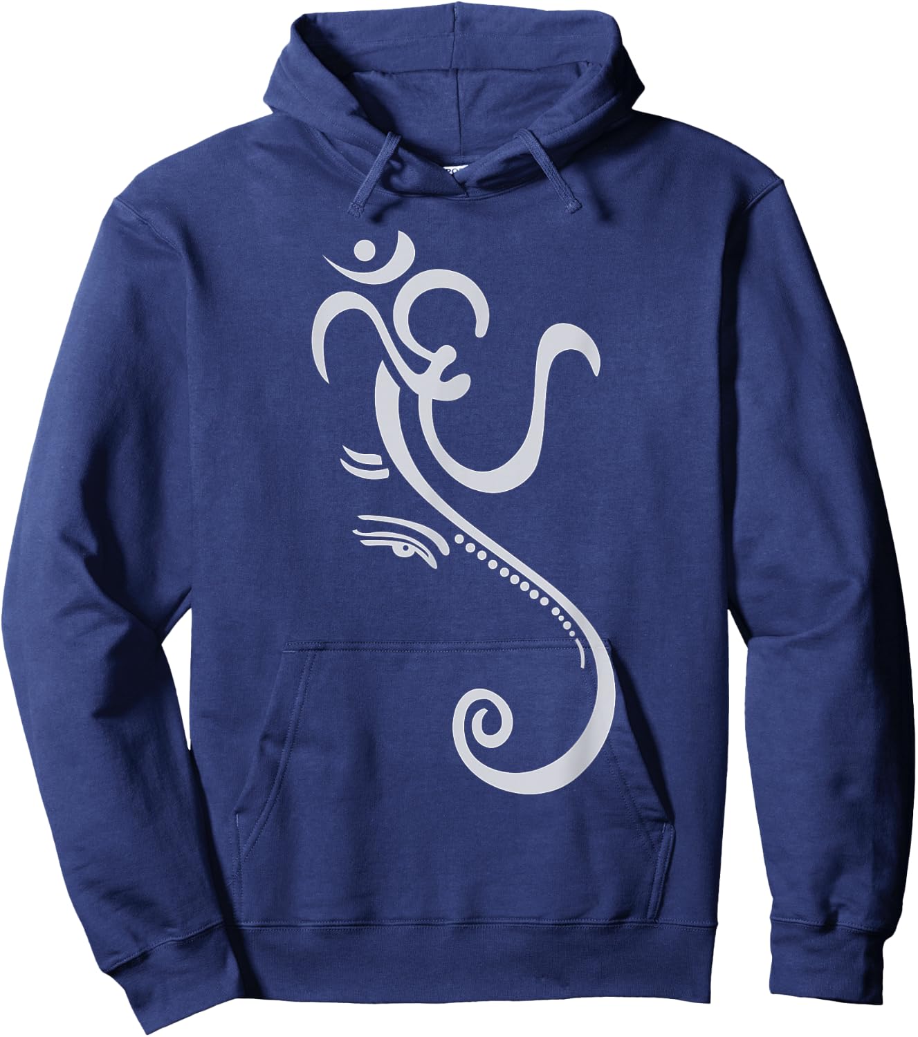 Ganesha Yoga -Adults Black Yoga Meditation Small Hoodie - Hoodie | Navy