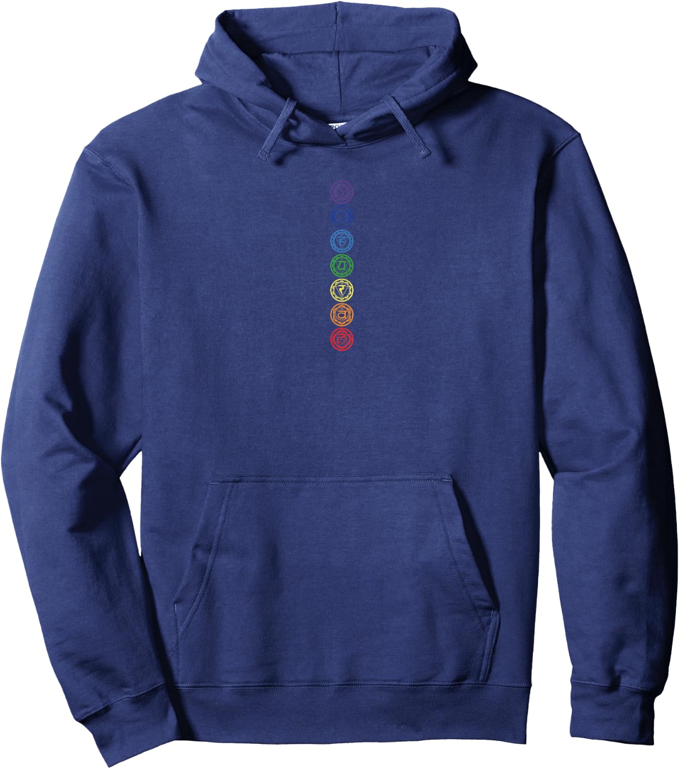 7 Seven Chakras Hinduism Reiki Meditation Hoodie - Hoodie | Navy