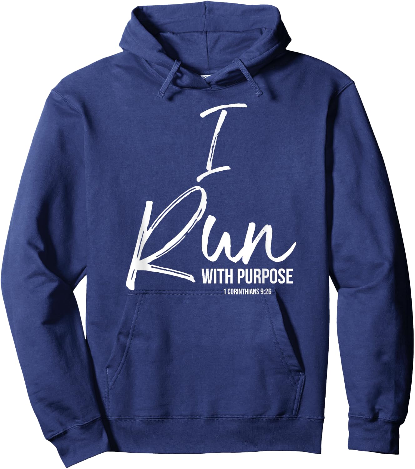 Christian Running Gift Runners I Run with Purpose Hoodie - Hoodie | Navy