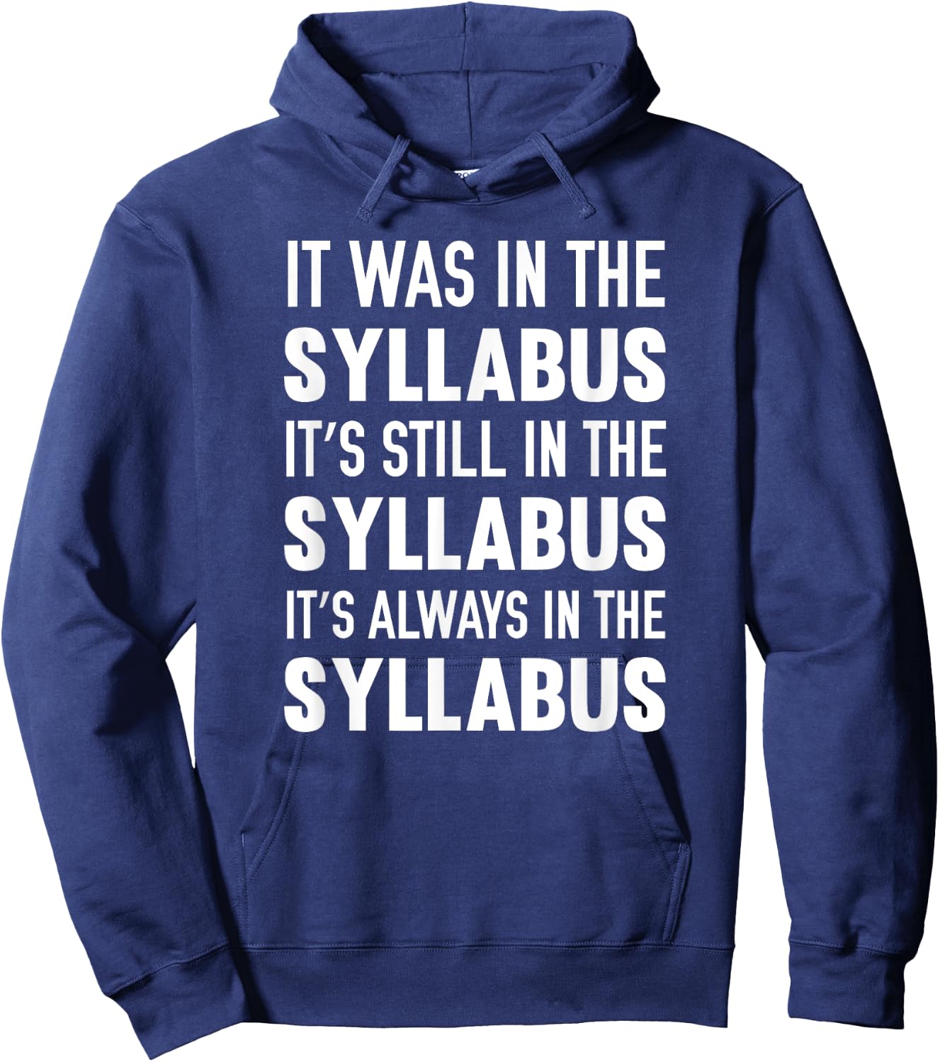 It Was It's Still Always In The Syllabus Hoodie - Hoodie | Navy