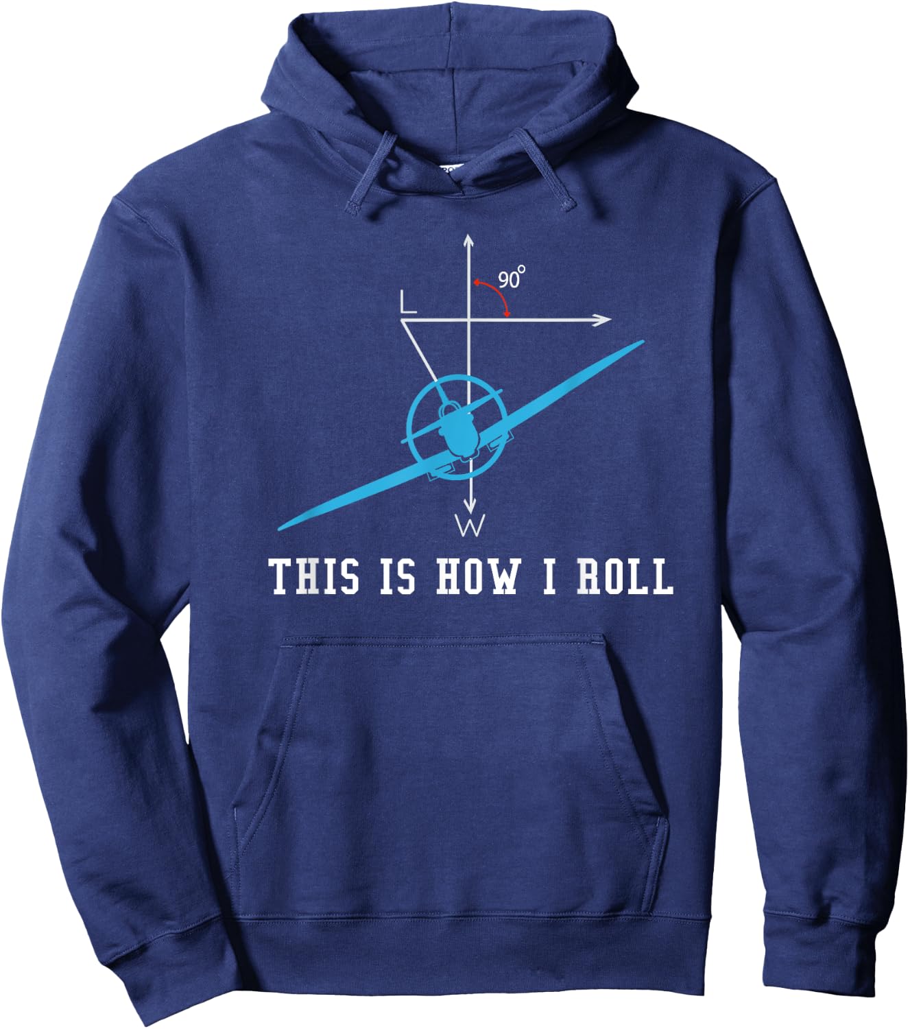 Airplane Aircraft This Is How I Roll Hoodie - Hoodie | Navy