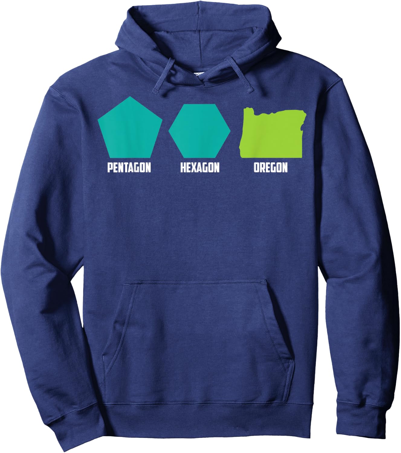 Pentagon Hexagon Oregon Shirt | Cute Geometric Shapes Gift Hoodie - Hoodie | Navy