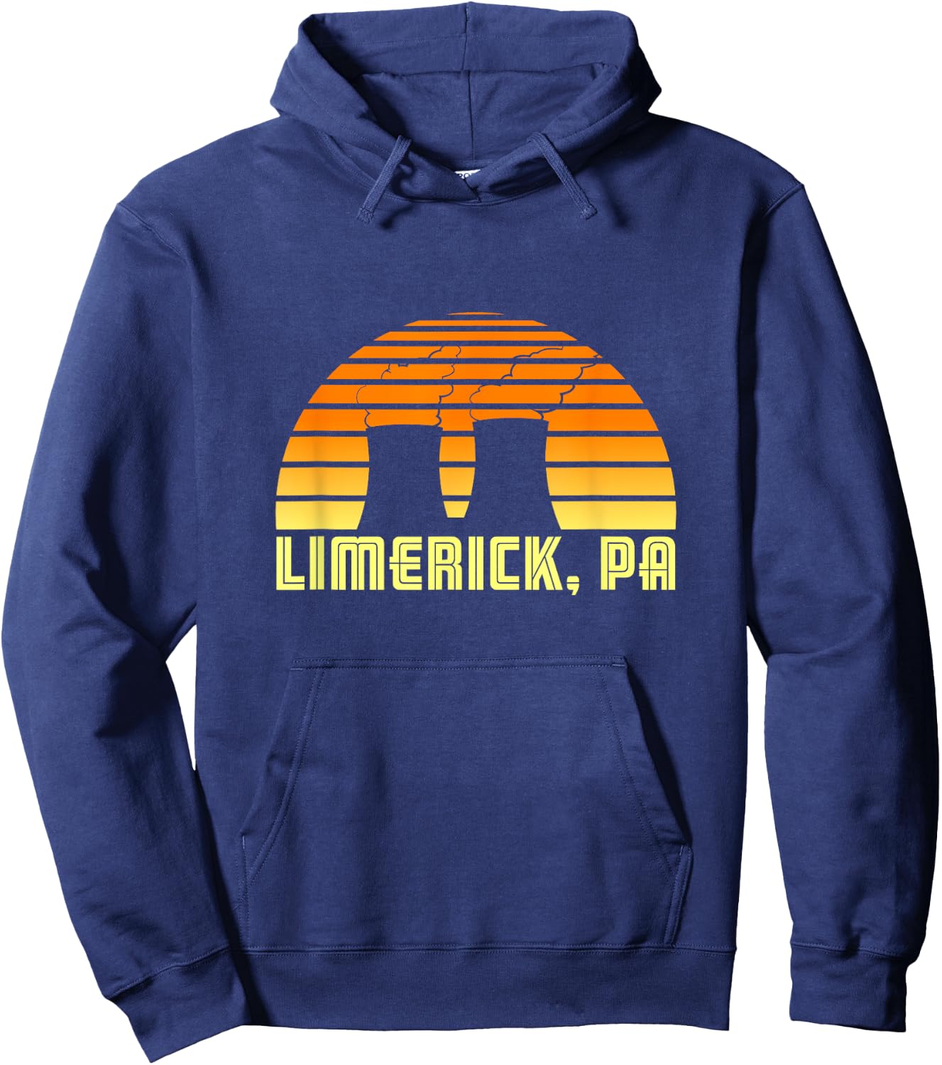 Retro Limerick Pennsylvania Hoodie - Hoodie | Navy