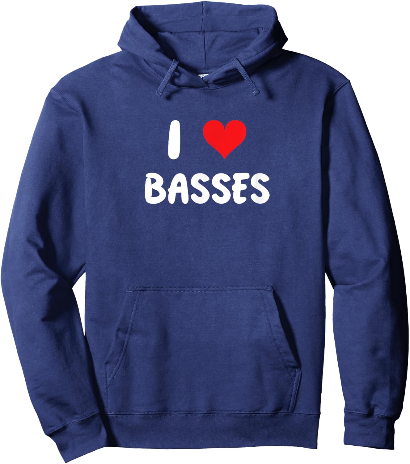 I Love Basses - Heart - Choir Sing Singing Singer Hoodie - Hoodie | Navy