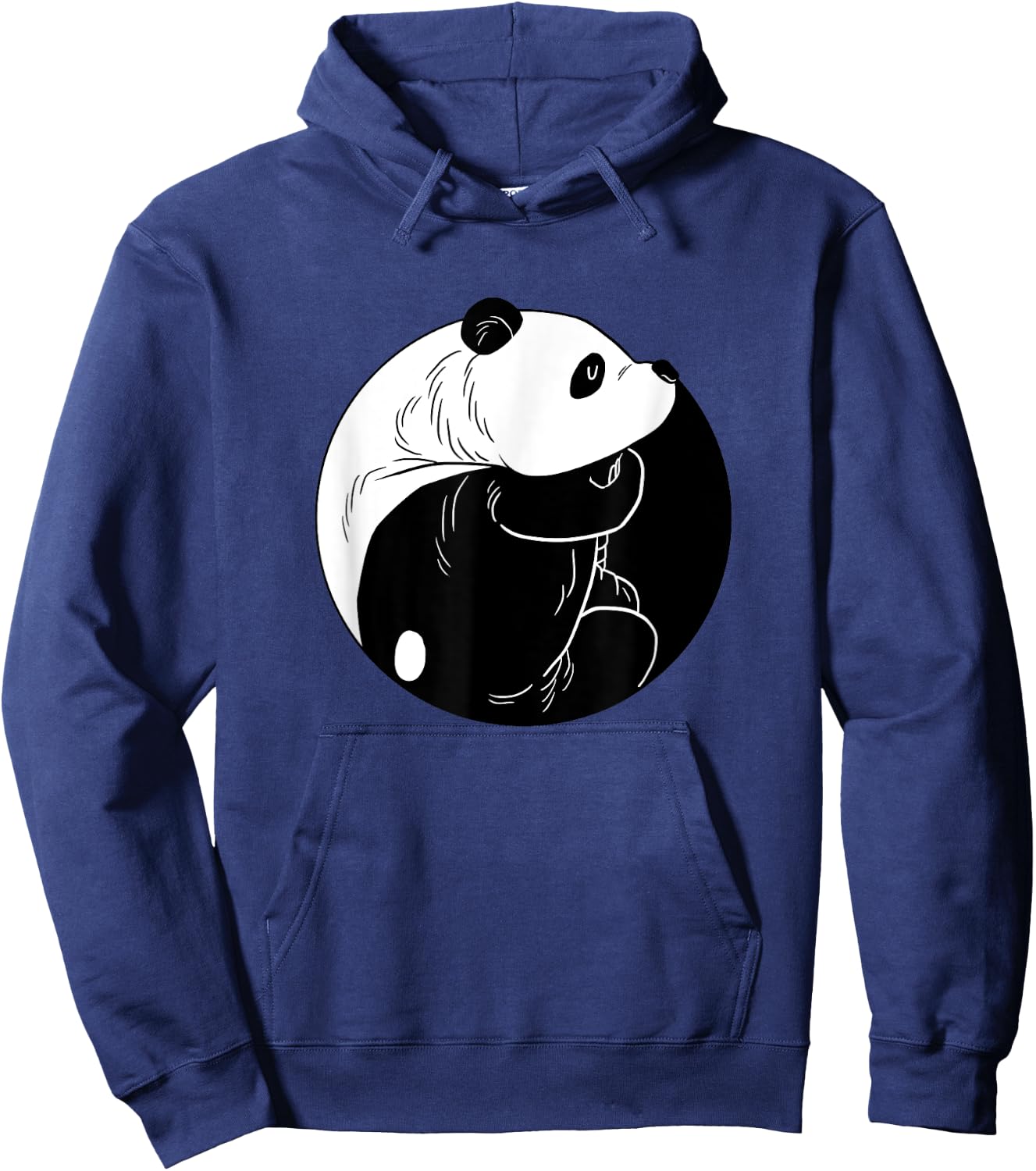 Panda Yin Yang Funny Harmony Balance Humor Animal Puns Gift Hoodie - Hoodie | Navy