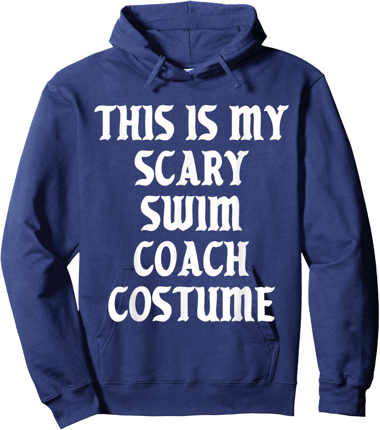 Scary Swim Coach Costume Trainer Sports Halloween Spooky Hoodie - Hoodie | Navy