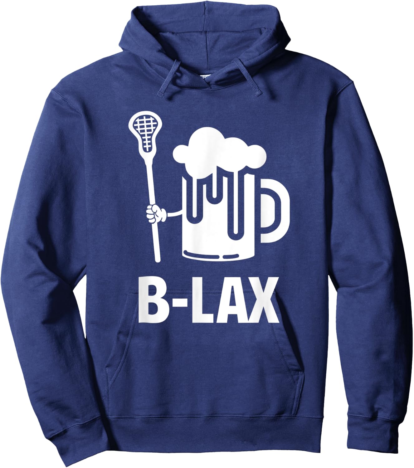 Lacrosse | Funny Gift Men Coach | Beer Lover B-Lex Hoodie - Hoodie | Navy