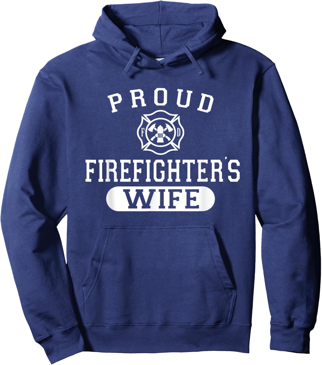 Husband Firefighter shirt For Wife Proud Firefighter's Wife Hoodie - Hoodie | Navy