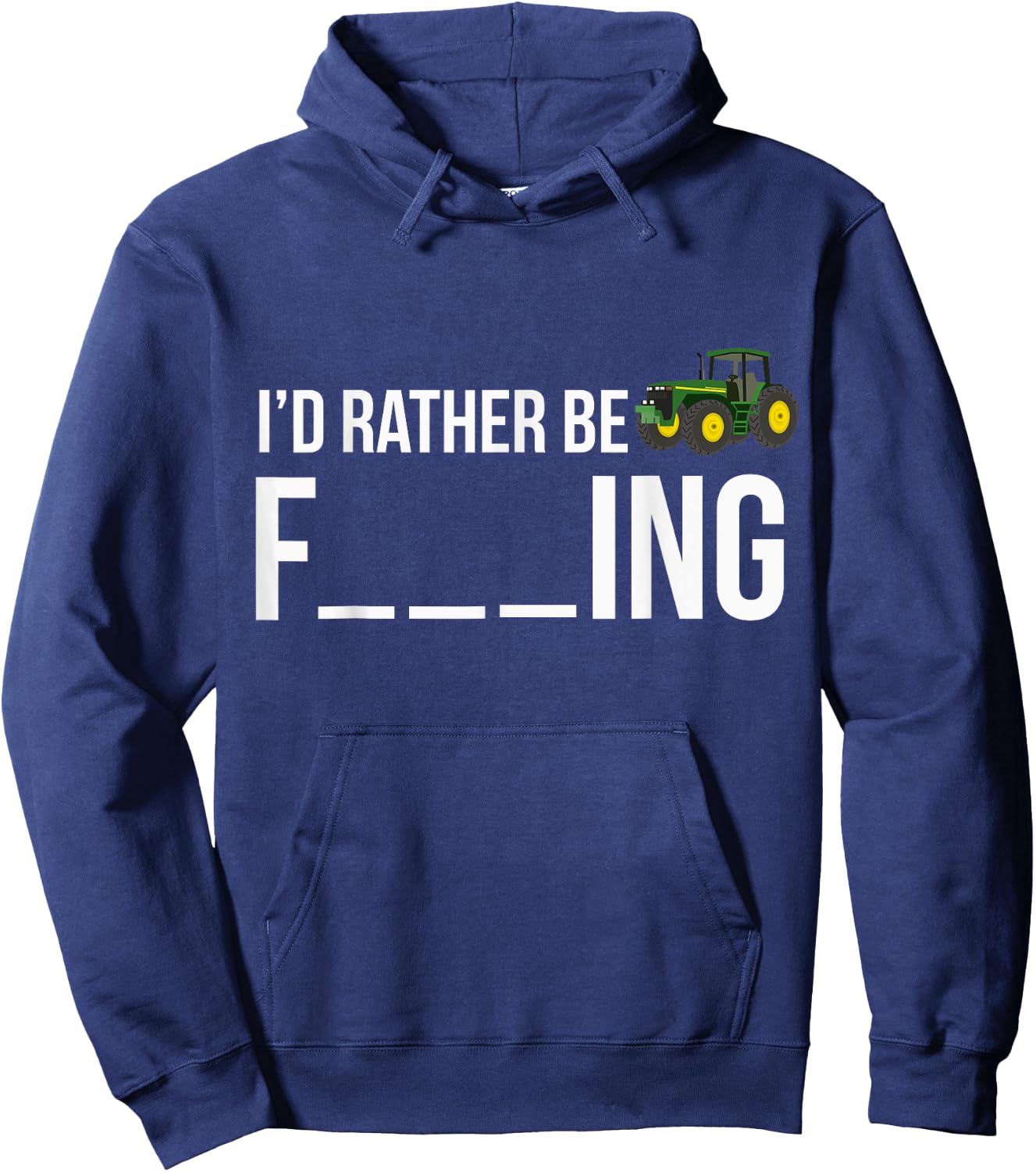 I'd Rather Be Farming Funny Farmer Gift Shirt Hoodie - Hoodie | Navy