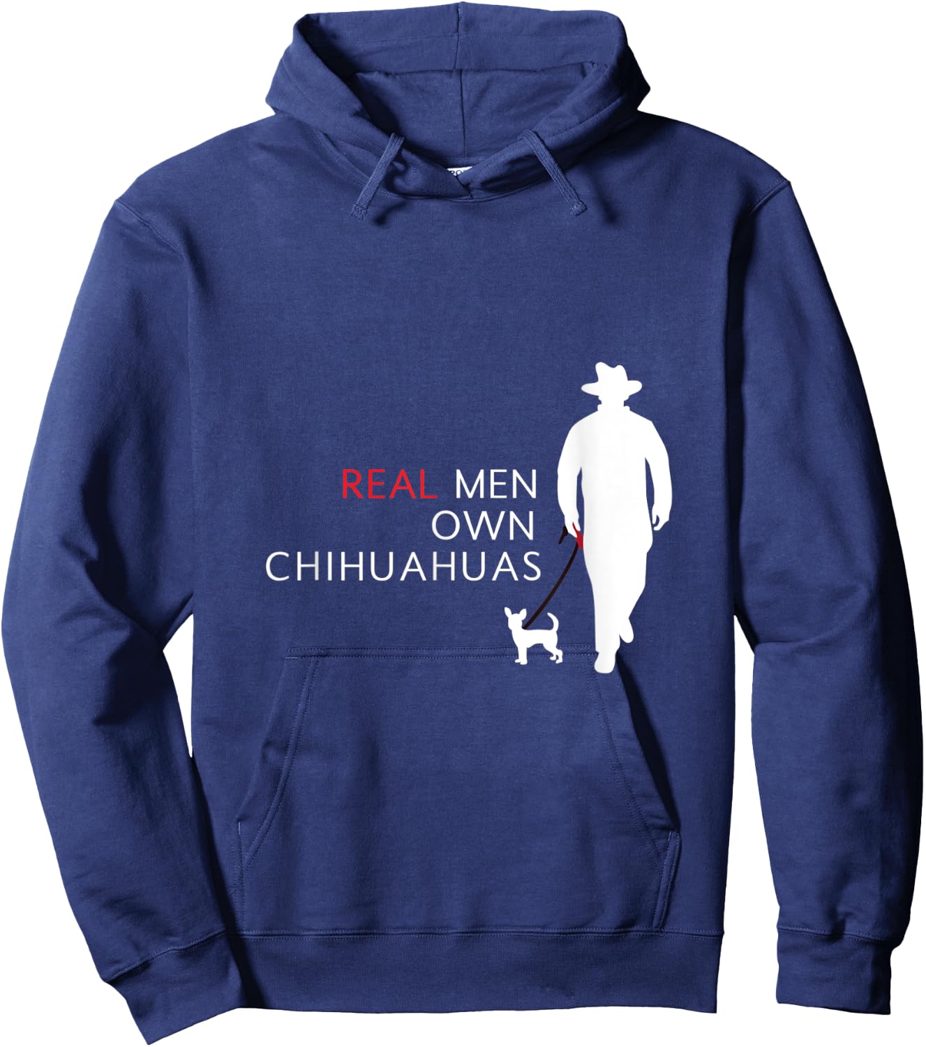 Real Men Own Chihuahuas Dog Retro Vintage Funny Hoodie - Hoodie | Navy