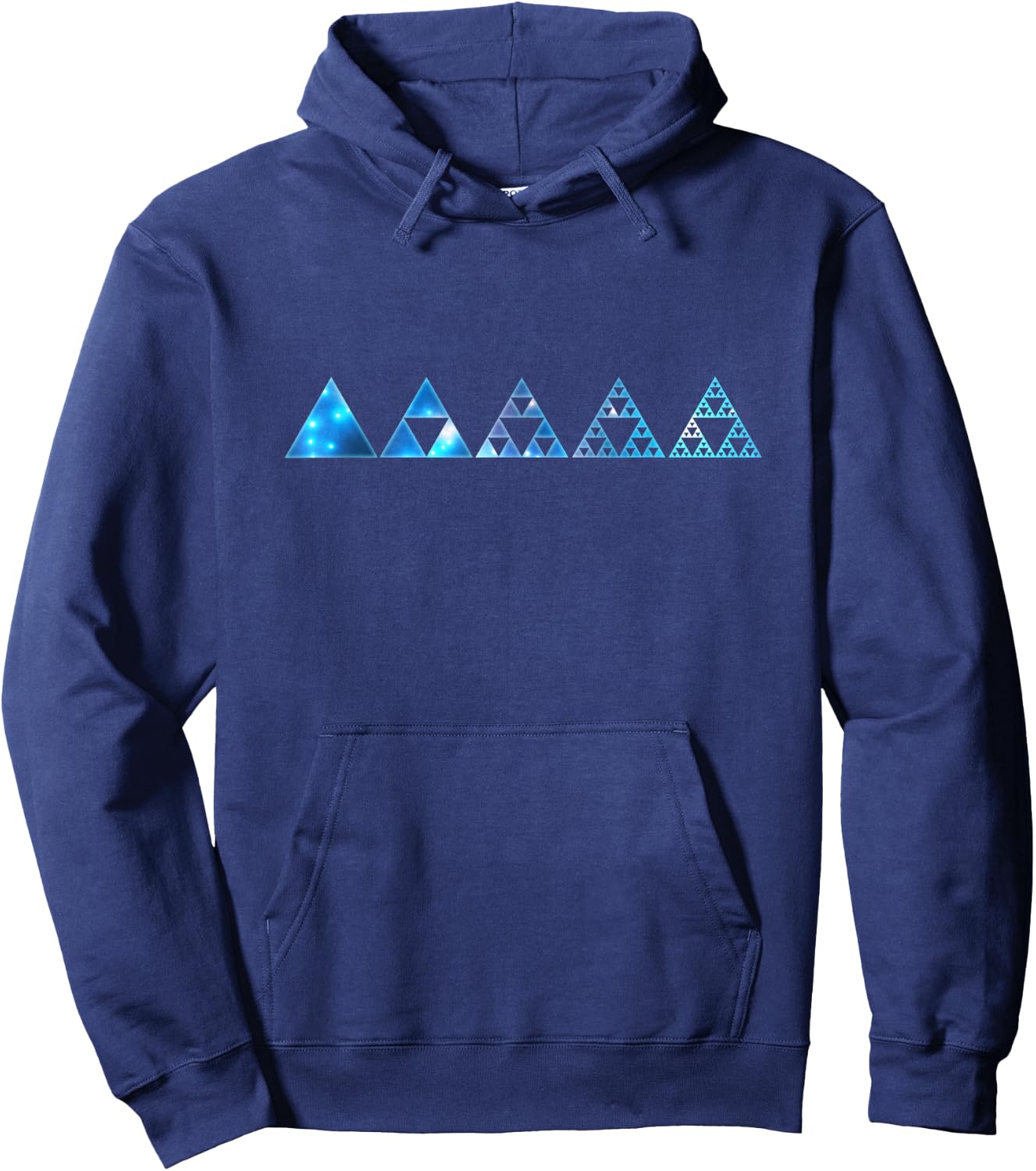 Math Sierpinski Triangles Fractal Geometry Mathematics Hoodie - Hoodie | Navy