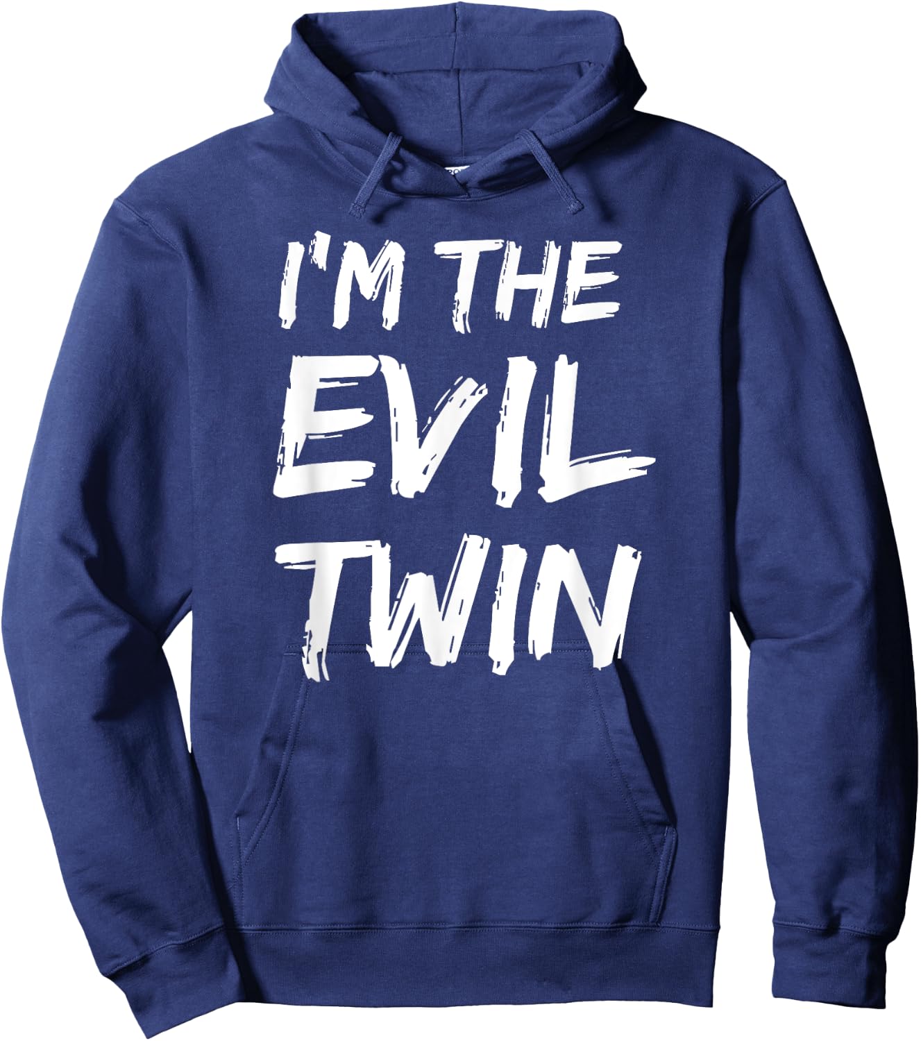 I'm The Evil Twin Funny Halloween Siblings Matching Outfits Hoodie - Hoodie | Navy