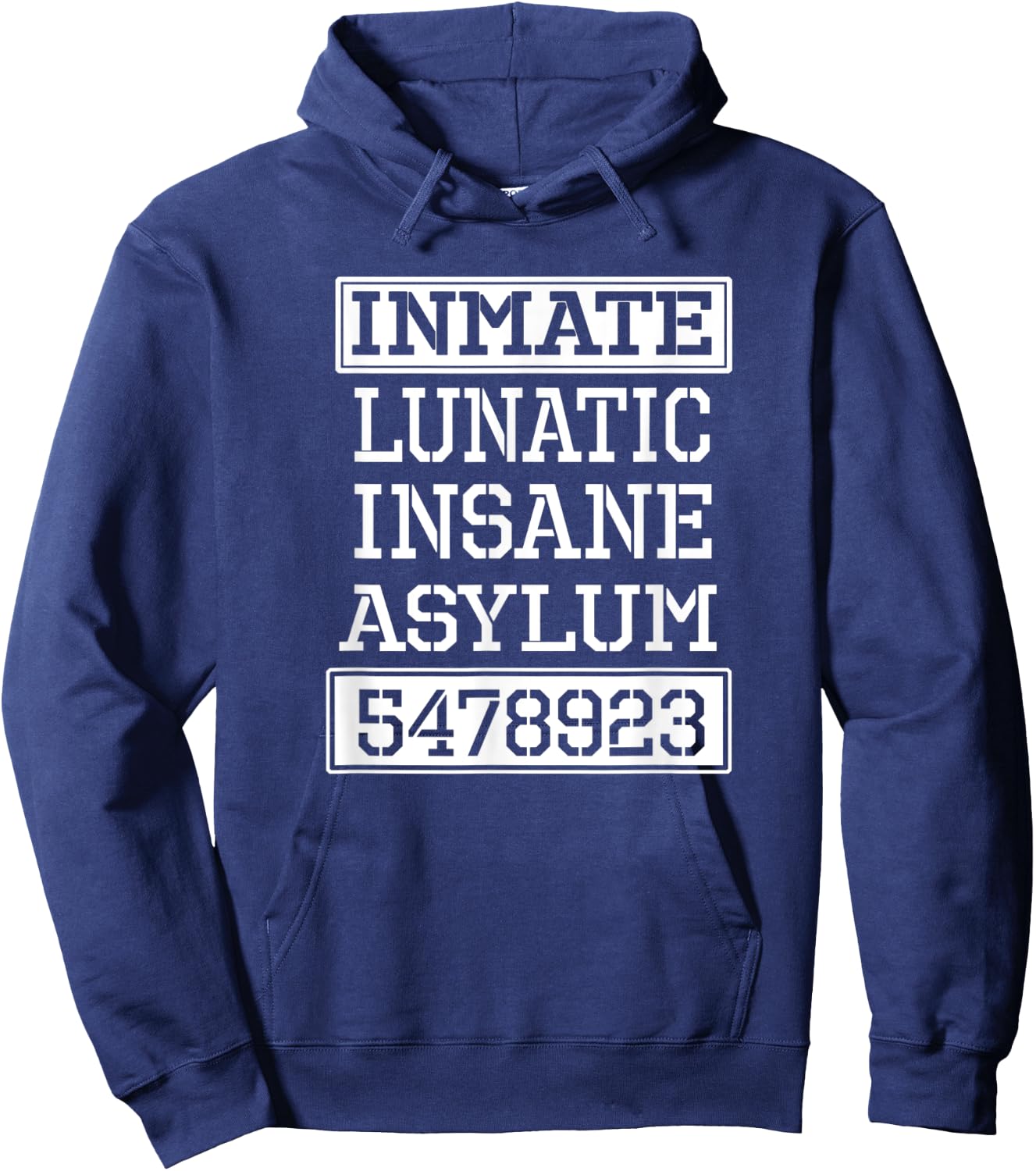 Inmate Lunatic Insane Asylum Halloween Party Hoodie - Hoodie | Navy