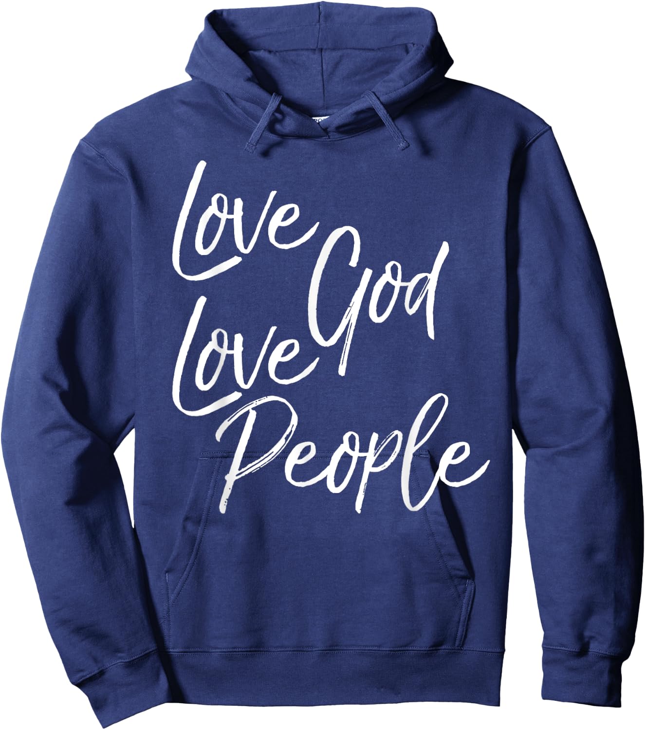 Greatest Commandment Christian Gift Love God Love People Hoodie - Hoodie | Navy